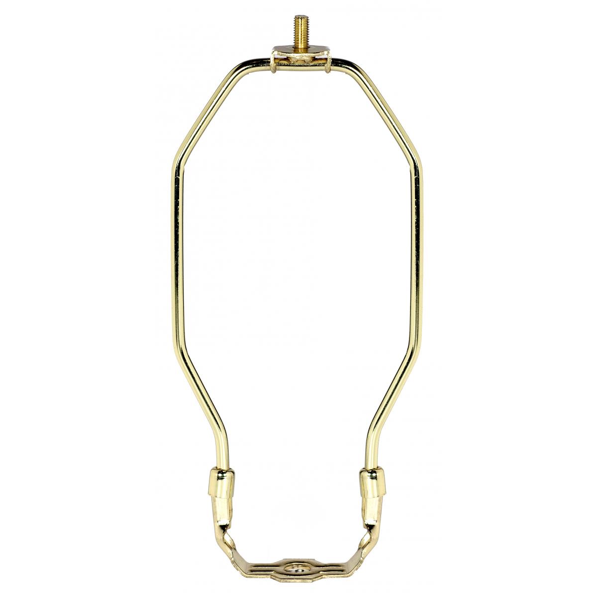 Satco 90-920 Heavy Duty Harp Polished Brass Finish 8" Height 1/8 IP Saddle 1/4-27 Thread 125 Carton