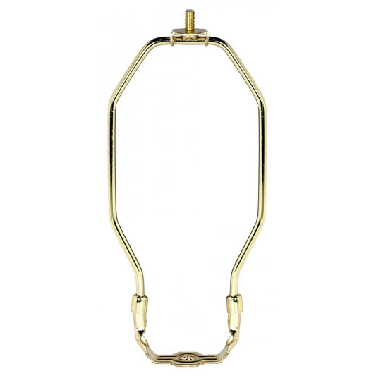 Satco 90-920 Heavy Duty Harp Polished Brass Finish 8" Height 1/8 IP Saddle 1/4-27 Thread 125 Carton