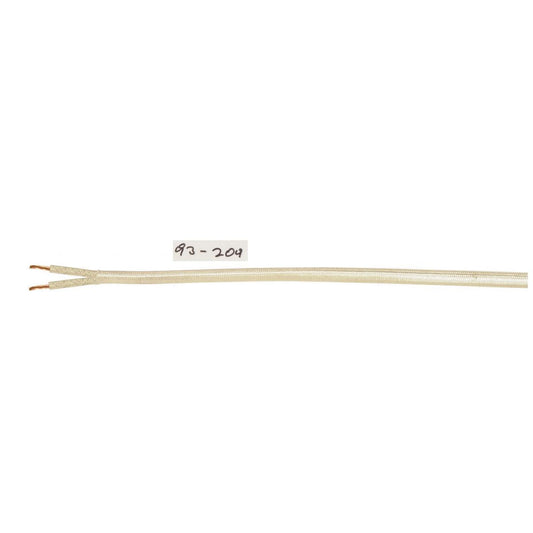 Satco 93-209 Pulley Bulk Wire 18/2 Rayon Braid 90C 250 Foot/Spool White
