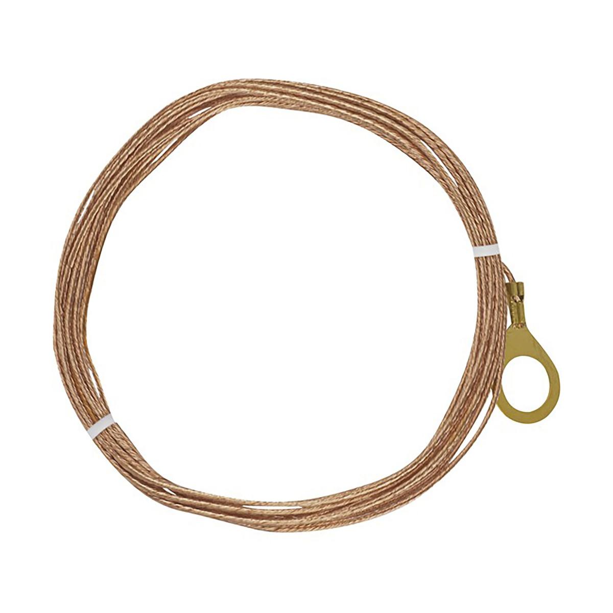 Satco 93-322 10 Foot 18/1 Bare Copper Ground Wire 1/8 IP Round Ground Lug