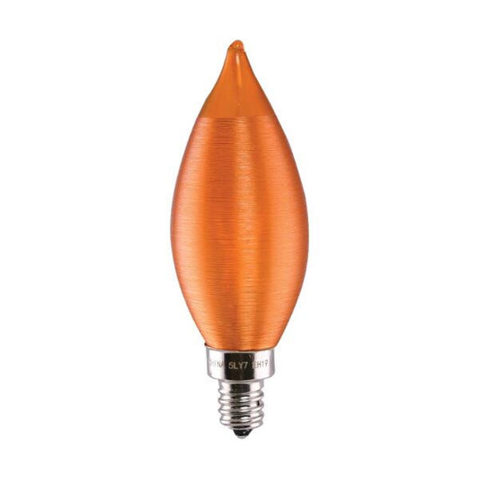 Satco S11303 4 Watt CA11 LED Satin Spun Amber Candelabra base 2100K 120 Volt