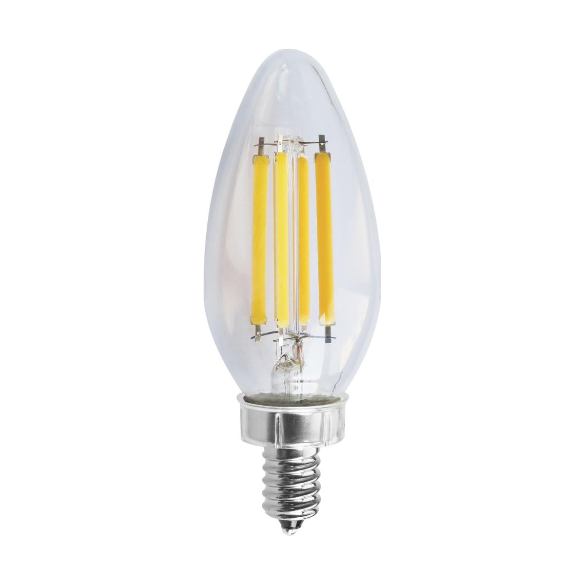 Satco S11383 8 Watt C11 LED Clear Candelabra base 2700K 90 CRI 760 Lumens 120 Volt