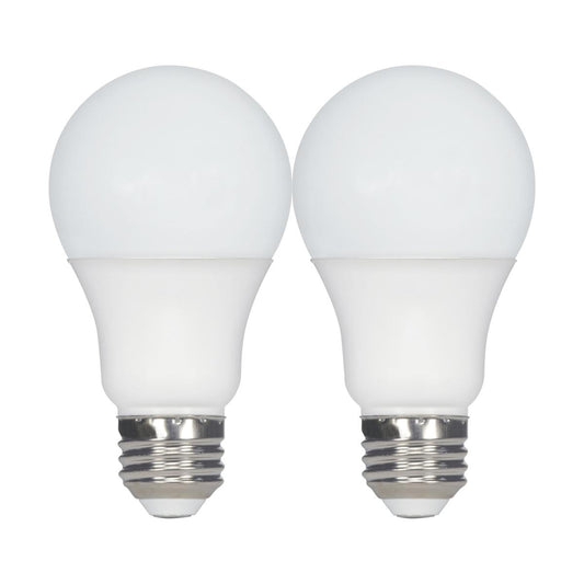 Satco S11434 9.8 Watt A19 LED 2700K Medium base 220 deg. Beam Angle120 Volt Pack of 2