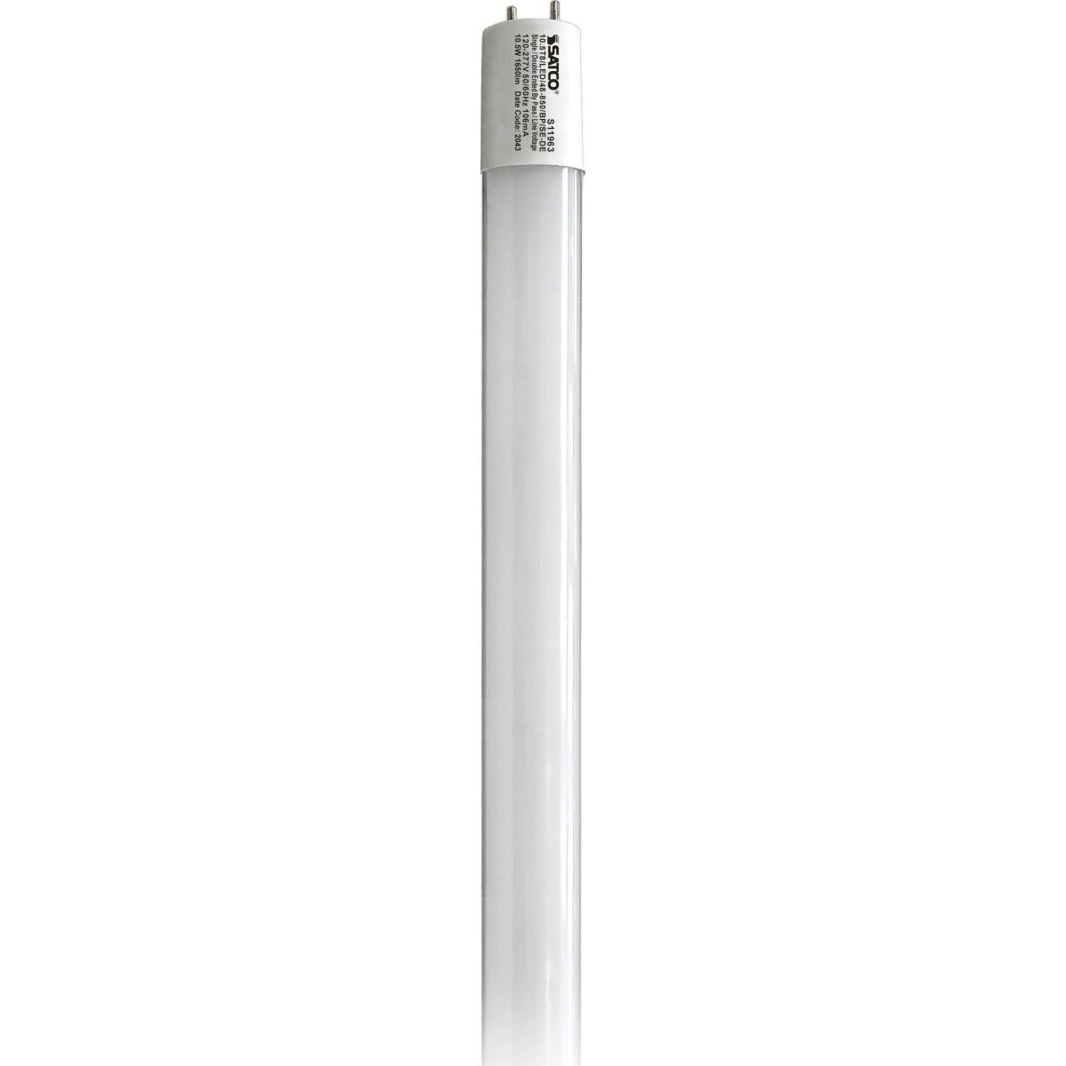 Satco S11963 10.5 Watt T8 LED 4Ft 5000K Medium Bi Pin base Type B Ballast Bypass Single or Double Ended Wiring