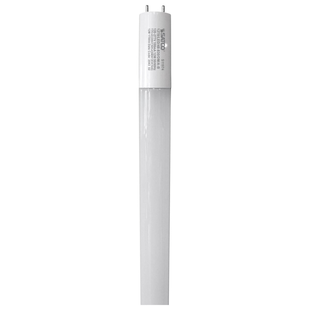 Satco S11977 12 Watt 48 Inch T8 LED G13 base Dual Mode Hybrid Type A/B 5000K 1800 Lumens