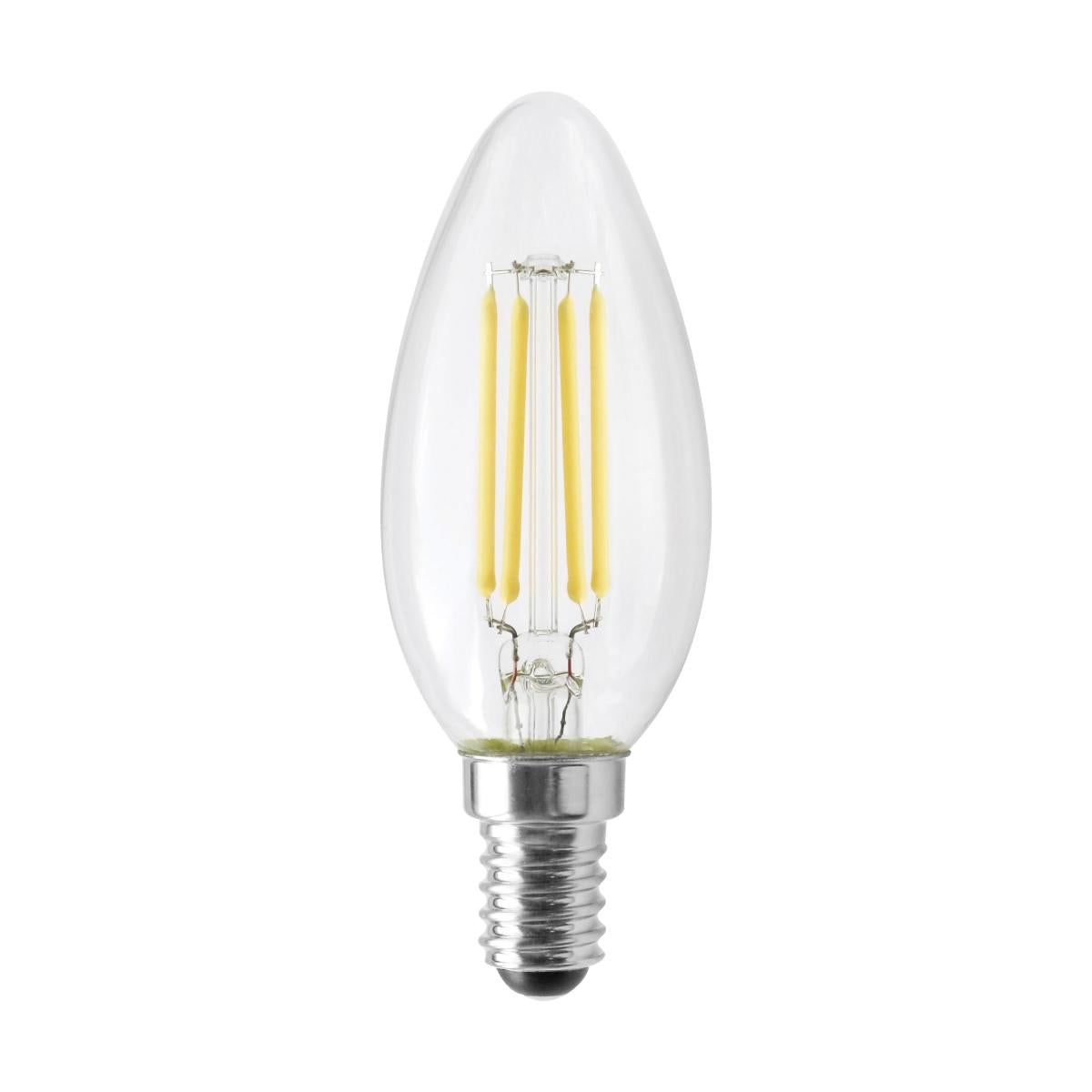 Satco S12115 4.5 Watt B11 LED Clear 350 Lumens 3000K European base 120 Volt