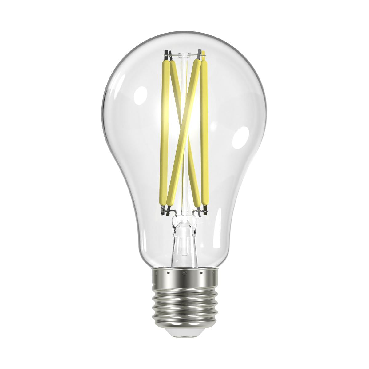 Satco S12443 12.5 Watt A19 LED; 100 Watt Replacement; Clear; Medium base; 3000K; 120 Volt; 4-Pack