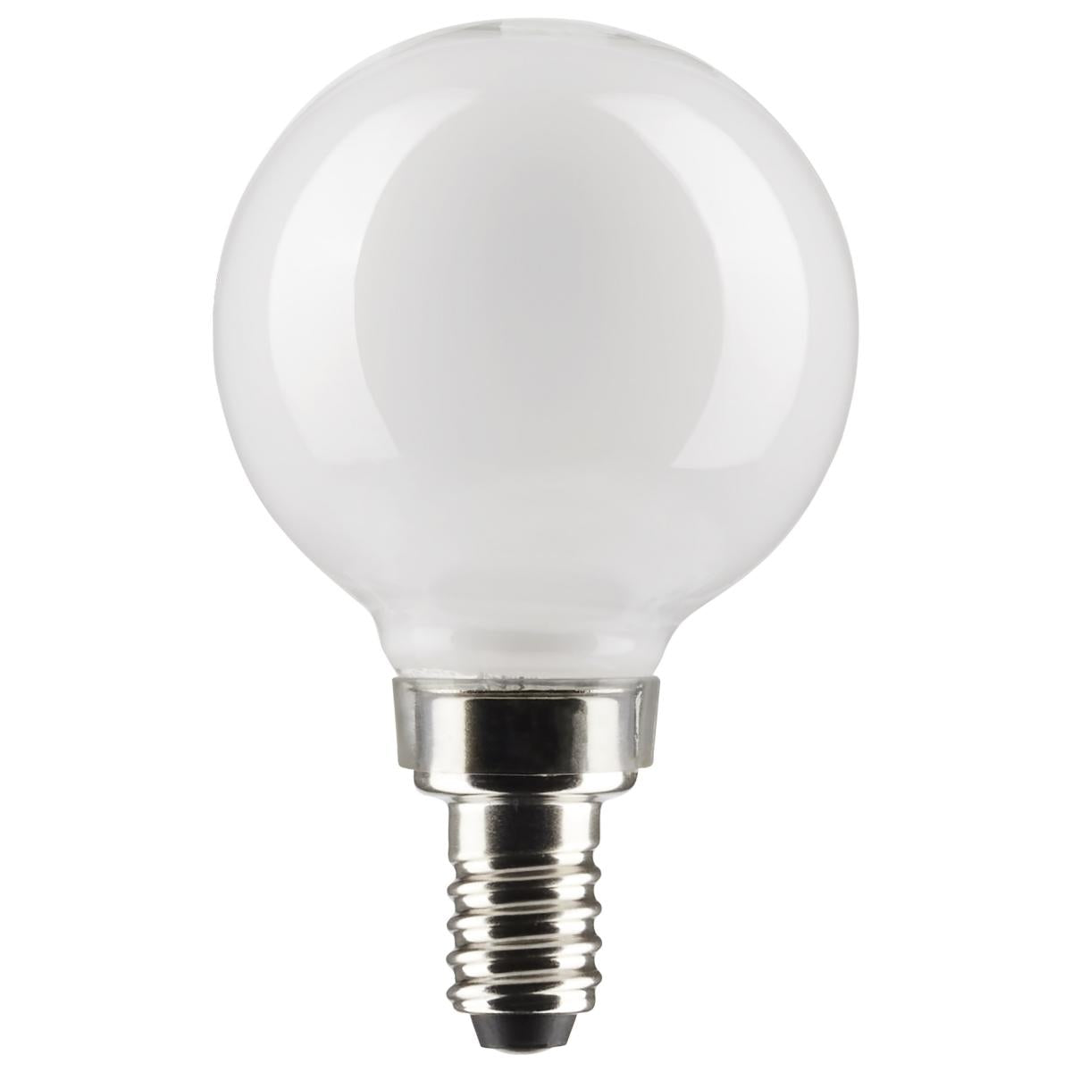 Satco S21214 5.5 Watt G16.5 LED; White; Candelabra base; 90 CRI; 4000K; 120 Volt