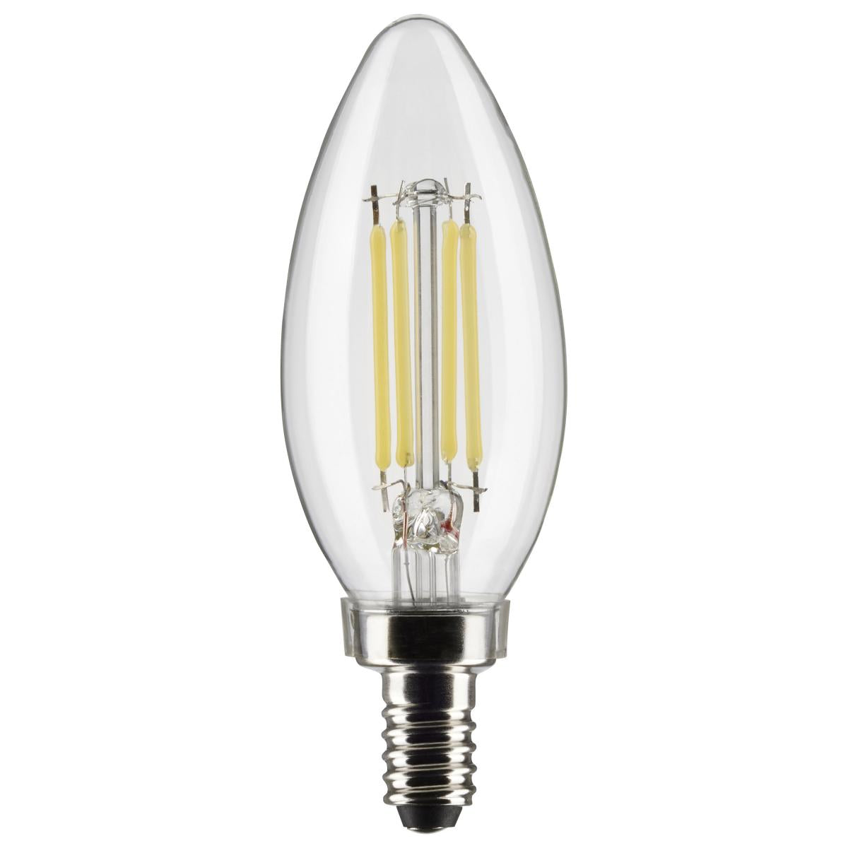 Satco S21276 5.5 Watt B11 LED; Clear; Candelabra base; 90 CRI; 4000K; 120 Volt