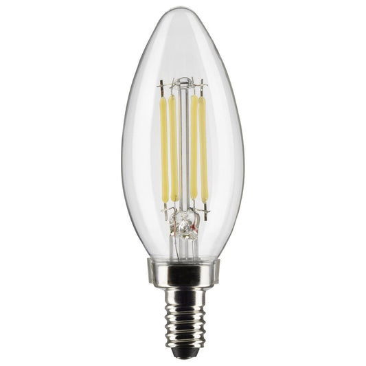 Satco S21276 5.5 Watt B11 LED; Clear; Candelabra base; 90 CRI; 4000K; 120 Volt