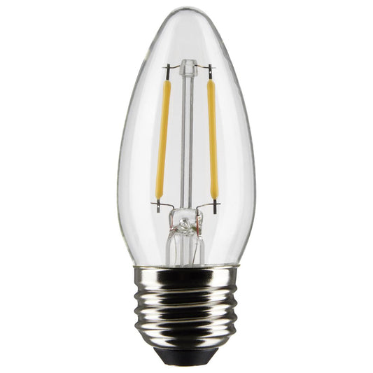 Satco S21286 4 Watt B11 LED; Clear; Medium base; 90 CRI; 4000K; 120 Volt