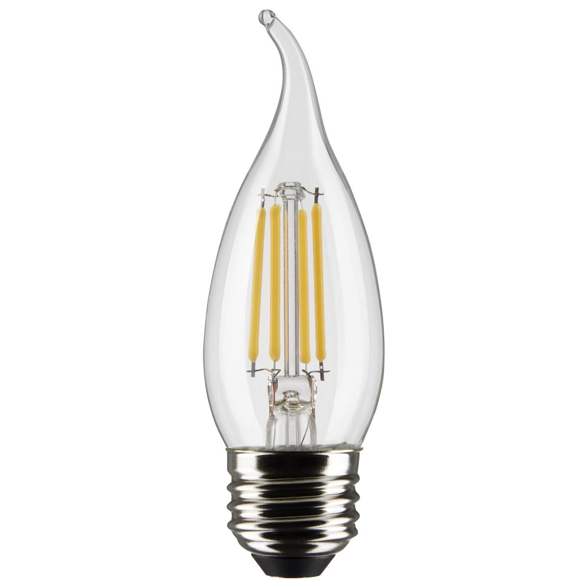 Satco S21318 5.5 Watt CA11 LED; Clear; Medium base; 90 CRI; 2700K; 120 Volt