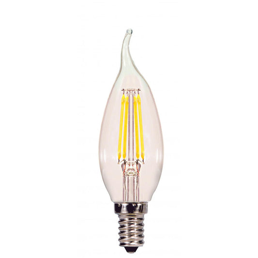 Replacement for Satco S29867 4 Watt CA11 LED Clear Candelabra base 5000K 350 Lumens 120 Volt - NOW S21299