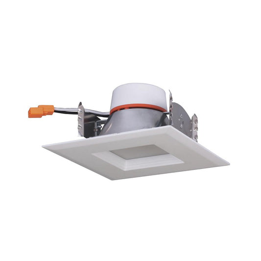 Replacement for Satco S39757 7 watt LED Downlight Retrofit 4 inch square shape 3000K 120 volt White Finish - NOW S11820