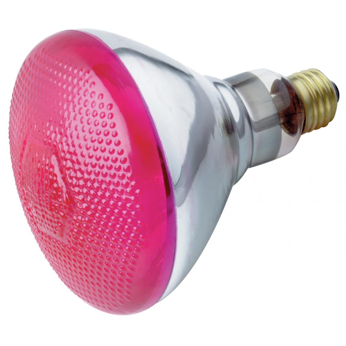 Satco S4429 100W 120V BR38 Pink E26 Base
