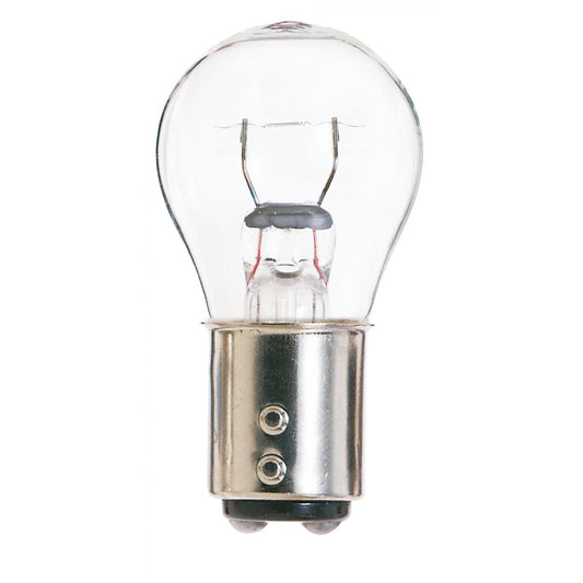 Satco S6959 2057 26.88/6.72 Watt miniature S8 1200/5000 Average rated hours DC Indexed Bayonet base Amber 12.8/14 Volt