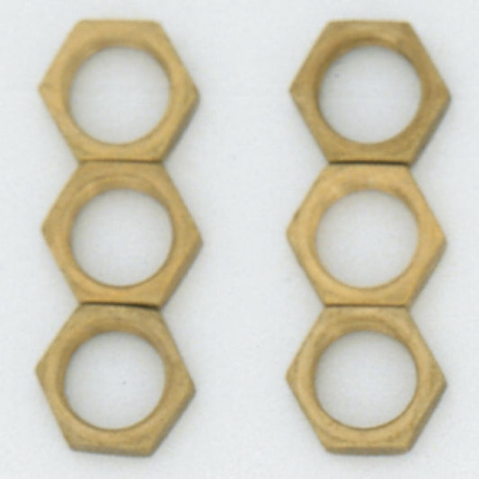 Satco S70-621 6 Brass Locknuts 1/8 IPS