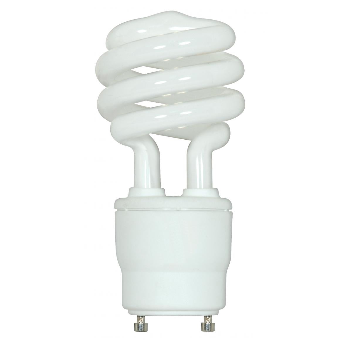 Satco S8209 18T2/GU24/4100K/120V 18 Watt Mini Spiral Compact Fluorescent 4100K 82 CRI GU24 base 120 Volt