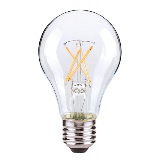 Satco S8616 8A19/CL/LED/E26/27K/ES/120V 7 Watt A19 LED Clear Medium base 2700K 800 Lumens 120 Volt Carded