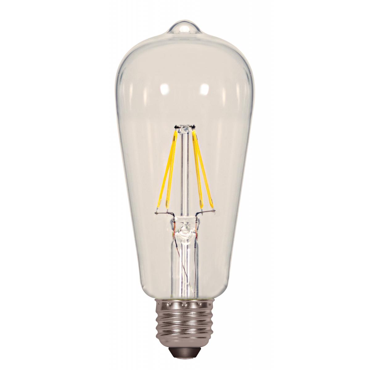 Satco S9581 7ST19/CL/LED/E26/27K/120V 6.5 Watt ST19 LED Clear Medium base 2700K 810 Lumens 120  Volt - NOW S21363