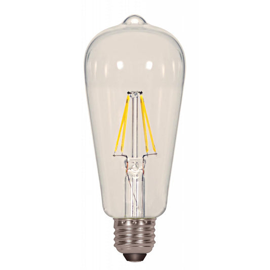 Satco S9581 7ST19/CL/LED/E26/27K/120V 6.5 Watt ST19 LED Clear Medium base 2700K 810 Lumens 120  Volt - NOW S21363
