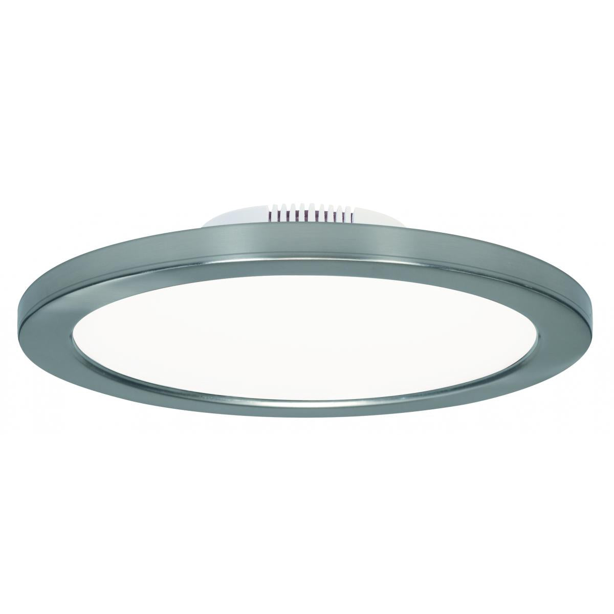 Satco S9884 12W/LED/7"FLUSH/3K/PN/SL 12 watt 7" Flush Mount LED Fixture 3000K Polished Nickel finish 120/277 volts