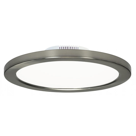 Satco S9887 16W/LED/9"FLUSH/3K/BN/SL 16 watt 9" Flush Mount LED Fixture 3000K Brushed Nickel finish 120/277 volts