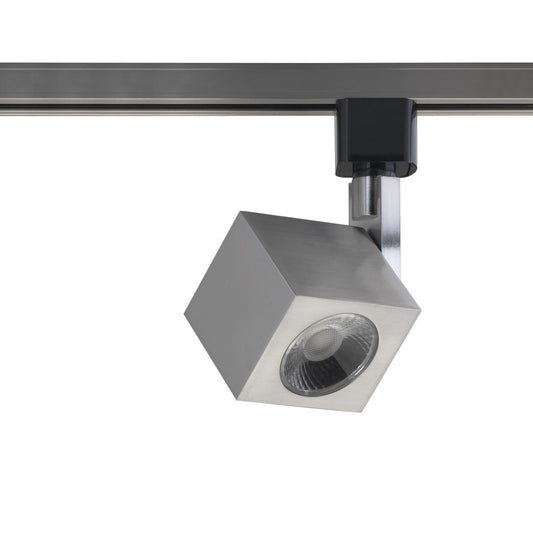 Satco TH465 1 Light - LED - 12W Track Head - Square - Brushed Nickel - 24 Deg. Beam