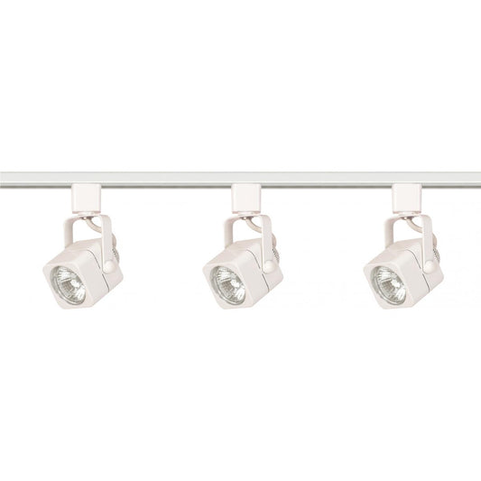 Satco TK345 3 Light - MR16 - Square Track Kit - 4 foot Track - Line Voltage - White