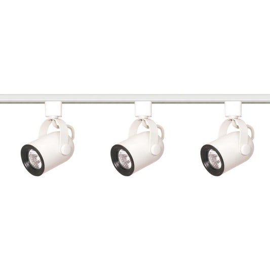 Satco TK348 3 Light - MR16 - Round Back Track Kit - 4 foot Track - Line Voltage - White