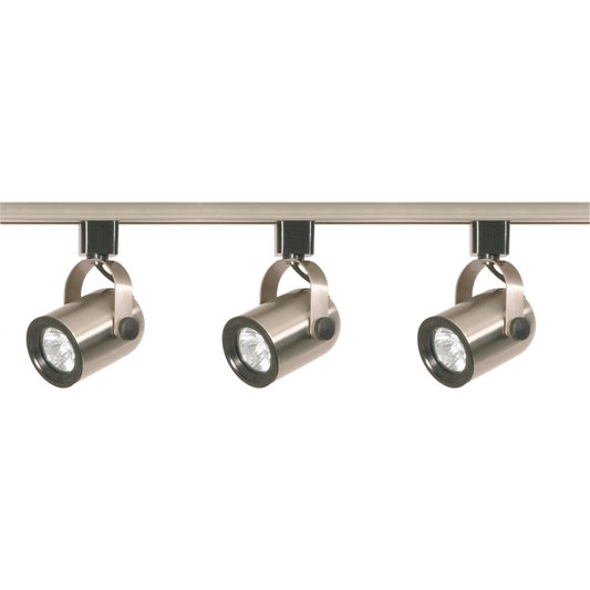 Satco TK354 3 Light - MR16 - Round Back Track Kit - 4 foot Track - Line Voltage - Brushed Nickel