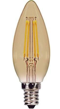 Replacement for Satco S9586 4W CTA/LED/AMB/22K/120V Antique Filament LED 4 Watt 2200K Amber C11 Candelabra - NOW S9986