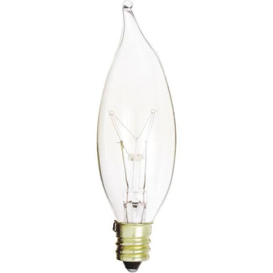 Satco S3785 25W TORP CAND FR 25W Torpedo Candelabra Base Frosted 120V