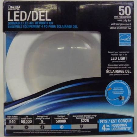 Feit LEDG2R4/850/CAN LED RETROFIT Kit 4in Dim 9.5W 5000K - NOW LEDR4/950CA