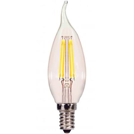 Replacement for Satco S8614 3.5W CFC/LED/27K/CL/120V LED 4W 2700K CA11 E12 Candelabra Base Light Bulb - NOW S28614